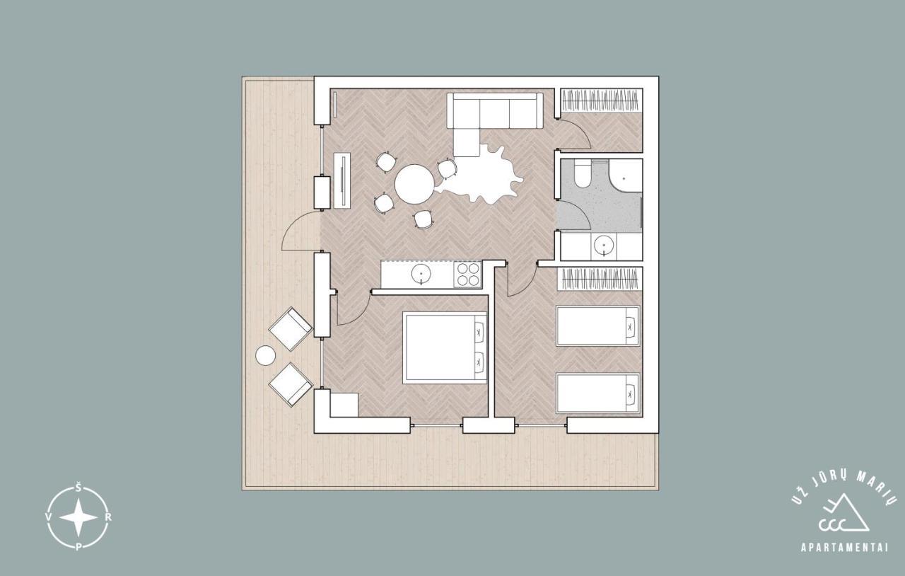 Apartamento Uz Juru Mariu Juodkrantė Exterior foto